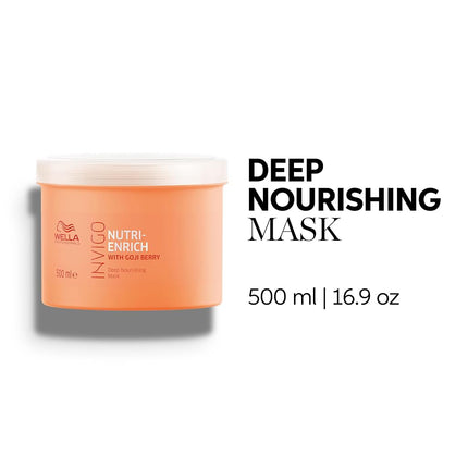 Wella Professionals Invigo Nutri-Enrich Mask, Deep Nourishing & Moisturizing Hair Mask For Dry & Damaged Hair, 500ml