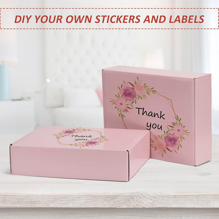HORLIMER 12x9x3 inches Shipping Boxes Set of 20, Pink Medium Corrugated Cardboard Gift Mailer Box