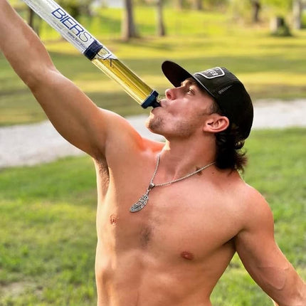 Bierstick 2.0 Beer Bong Syringe - College Gift Party Tool - Perfect for Tailgating, Spring Break, and Boat Parties - Funnel Holds 24oz with Removable Mouthpiece