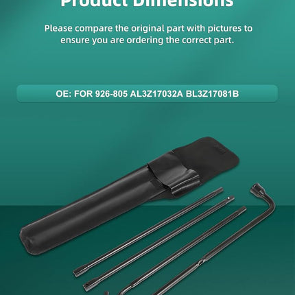 SCITOO 926-805 AL3Z17032A BL3Z17081B Spare Tire Tool Set Kit for Ford for F-150 2004-2016 Spare Tire Lug Wrench with Bag