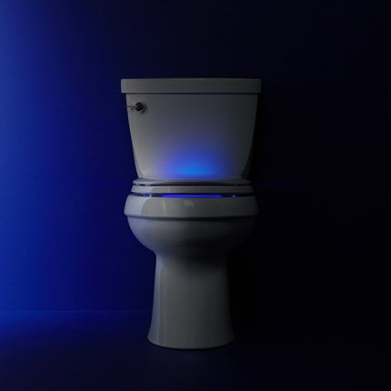Kohler 75796-0 Cachet Nightlight Quiet-Close with Grip-Tight Toilet Seat