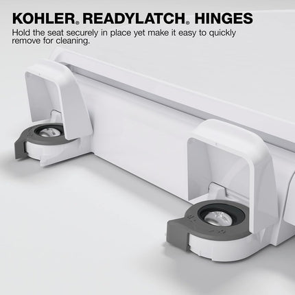 KOHLER 57777-WCF-0 K-57777-WCF-o Cymbal Readylatch Quiet-Close Toilet seat, Elongated, White