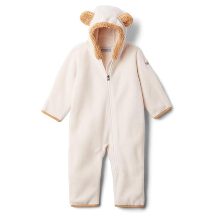 Columbia Youth Infant Tiny Bear 2 Bunting, Fleece romper, Chalk, 6/12