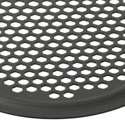 LloydPans Kitchenware 7 inch by 18 inch Perforated Flatbread Pan, Pre-Seasoned, Stick Resistant Pan Made in The USA, Black