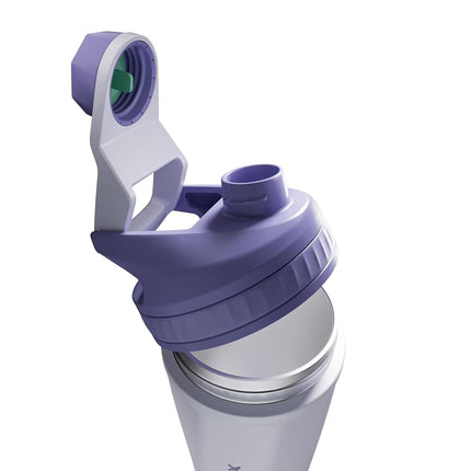 VOLTRX ChillMix Shaker Bottle Insulated Stainless Steel - USB C Rechargeable Electric Protein Shake Mixer, Shaker Cups for Protein Shakes and MealReplacement,(Misty Lilac)