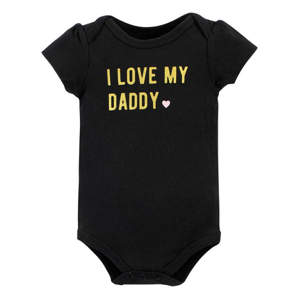 Hudson Baby Unisex Baby Bodysuits de algodón, paquete de 5 unidades de Daddys Little Princess, 18-24 meses, paquete de 5 unidades de Daddys Little Princess, 18-24 meses