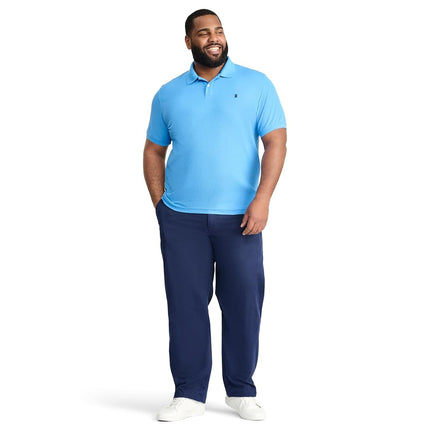 IZOD Men's Advantage Performance Short Sleeve Polo Shirt, Blue Revival, Large