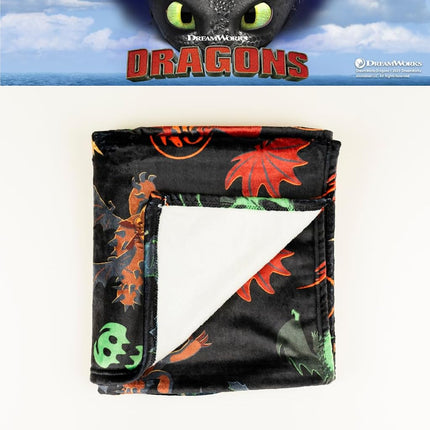 Franco How to Train Your Dragon Toothless Kids Bedding Super Soft Plush Cozy Throw, 46 in x 60 in, (Officially Licensed Product)