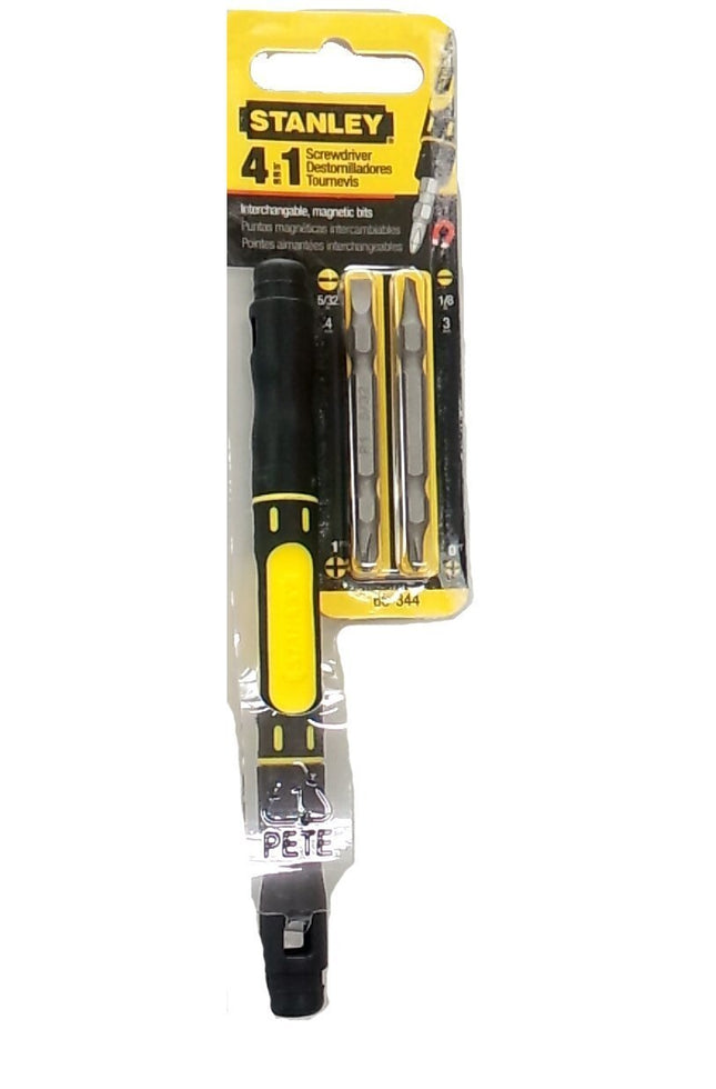 Destornillador de bolsillo de bimaterial 4 en 1 Stanley Hand Tools 66-344