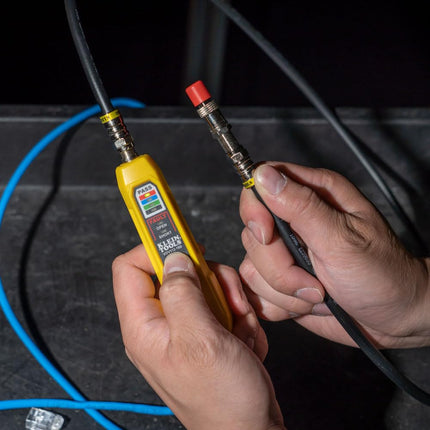 Klein Tools VDV002-820 Coax Push-On Connector VDV Kit, Includes The Tools Needed to Prepare, Connect and Test Coax Cables