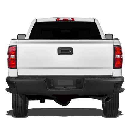 DNA MOTORING Rear Bumper Compatible with 15-19 Silverado/Sierra 2500HD 3500HD, With Single Rear Wheels, Black, STEPBUM-10053