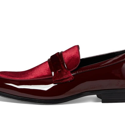 Mocasines Stacy Adams Spratley Saddle sin cordones para hombre, Borgoña, 9.5