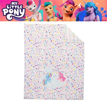 Juego de ropa de cama de algodón orgánico supersuave My Little Pony Unicorn de Franco con funda de edredón y funda de almohada, tamaño doble de 2 piezas (producto con licencia oficial)