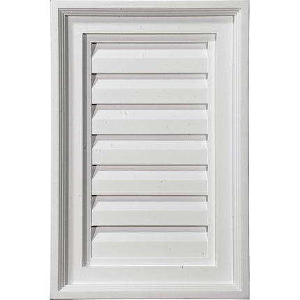 Ekena Millwork GVVE15X20F Gable Vent, 15" W x 20" H, Factory Primed White