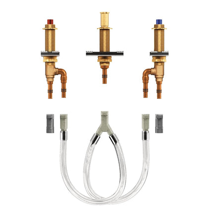 Moen 4793 Válvula de bañera romana de dos manijas con conexión PEX de CPVC ajustable de 1/2 pulgada