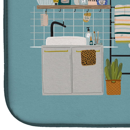 Caroline's Treasures CK7462DDM Tricolor Beagle in Bathtub Dish Drying Mat, Polyester, Multicolor