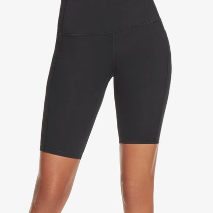 Skechers Women's GO WALK 10 " Bike Short, Black/White, XS