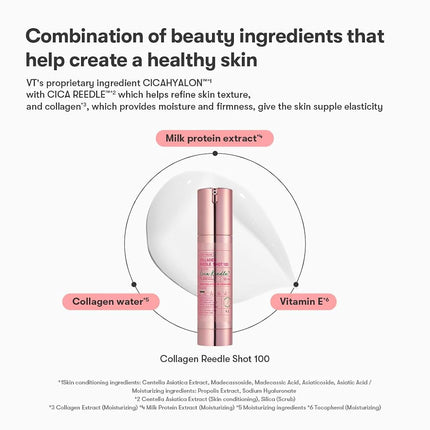 VT COSMETICS Collagen Reedle Shot 100 Microneedling Serum 1.69Fl Oz
