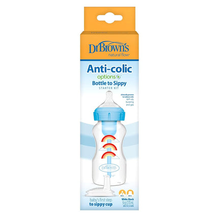 Dr. Brown's 270ml Wide-Neck Transition Bottle - Blue Rainbow