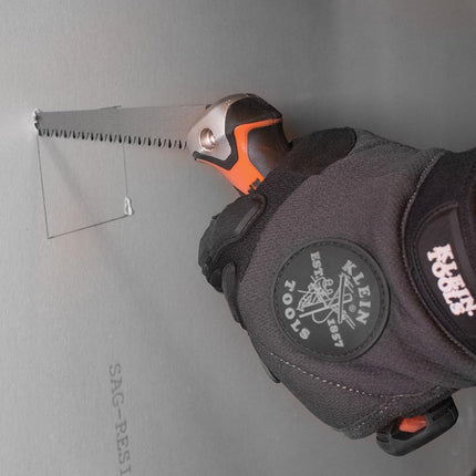 Klein Tools 31737 Folding Jab Saw/Drywall Hand Saw with Lockback at 180 and 125 Degrees and Tether Hole