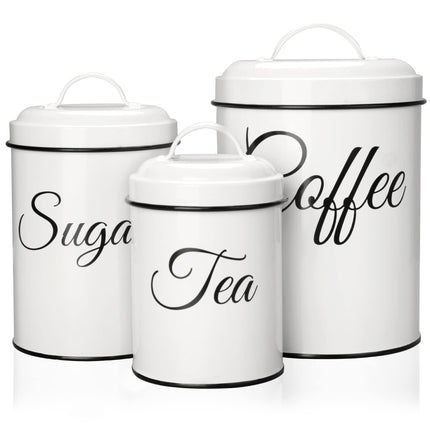 ChicHabitat Kitchen Canisters Set of 3, Food Stora