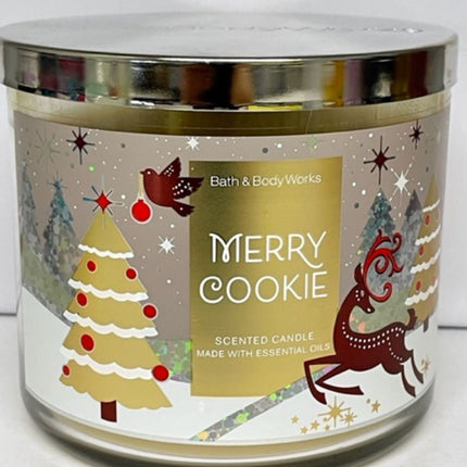 Bath and Body Works Merry Cookie Scented Candle 3 