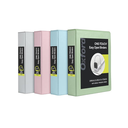 Oxford 3 Ring Binders, 1.5 Inch ONE-Touch Easy Ope