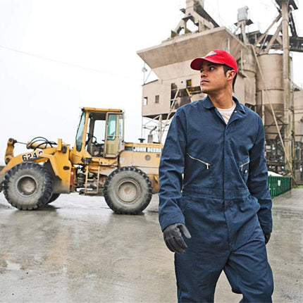 Dickies Mono de Lujo de Sarga de 7 1/2 Onzas de Manga Larga para Hombre - Ropa de Trabajo Industrial, Cremallera Frontal, Ajuste Uniforme de Garaje, Negro, Mediano Alto EE. UU.