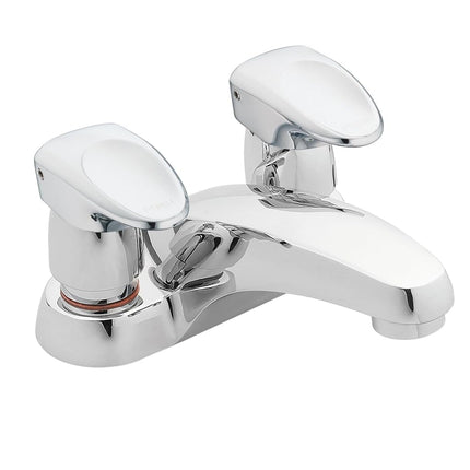 Moen 8886 Commercial M-Press Two-Handle 4-Inch Centerset Metering Lavatory Faucet, Chrome