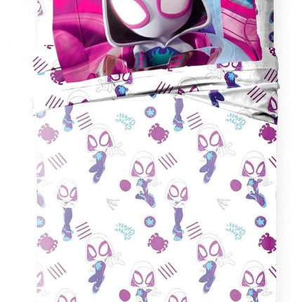 Marvel Spidey & His Amazing Friends Ghost Spidey Toddler Size Sheet Set - Super Soft Kids 3 Piece Bedding Set - Fade Resistant Microfiber Sheets