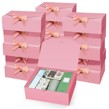 PEKGRIL 15 PCs Gift Boxes with Lids, Pink 10X8X4 I