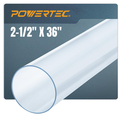 POWERTEC 70176V Clear PVC Dust Collection Pipe 2-1