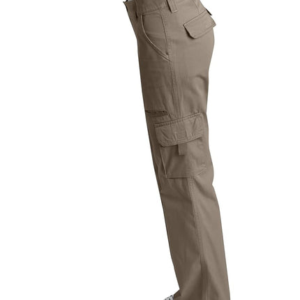 Dickies Women's Relaxed Cargo Pant, Rinsed Pebble Brown, 4