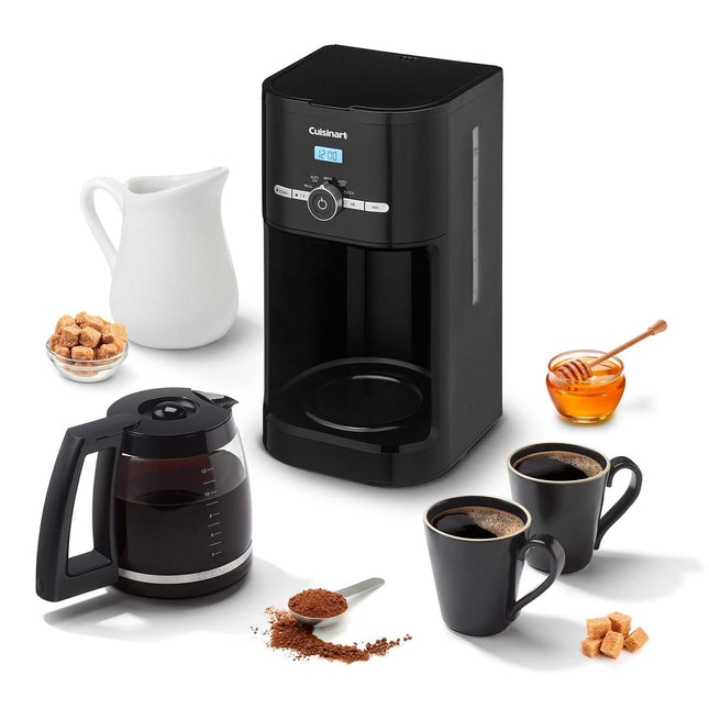Cafetera programable clásica Cuisinart de 12 tazas, negra, DCC-1120BKNAS