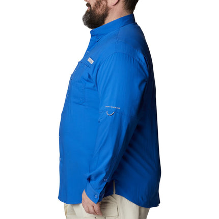Columbia Camisa PFG Tamiami II de manga larga para hombre, Azul Vivo, Mediana