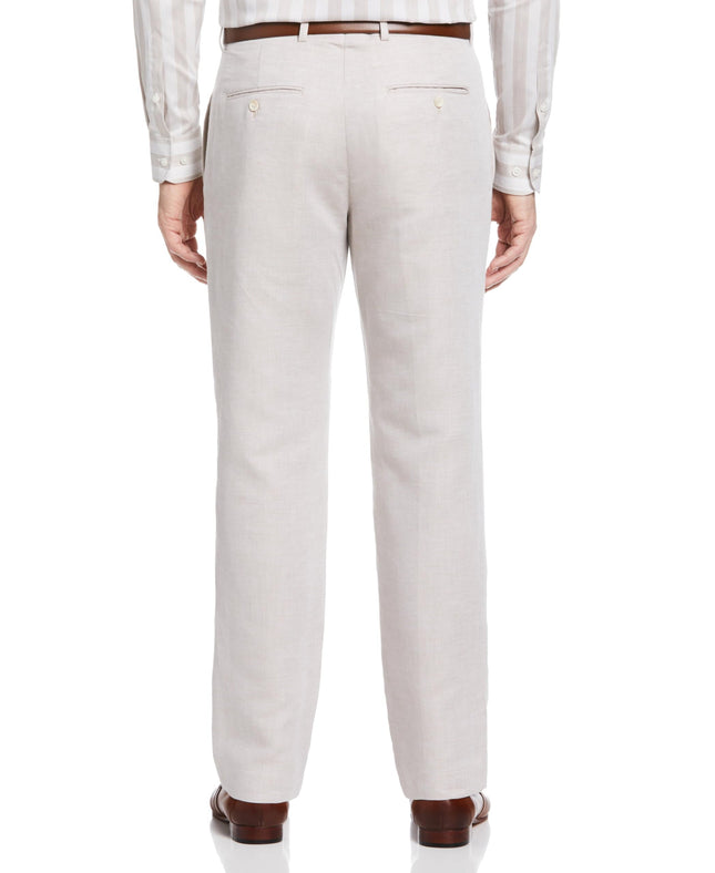 Perry Ellis Mens Modern Fit Linen Blend Pant, Natural Linen, 33W x 32L