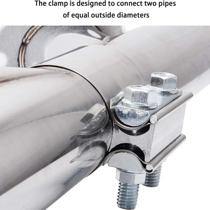 Exhaust Band Clamps 4 Inch Butt Joint Exhaust Pipe Muffler Band Clamp 304 Stainless Steel(4 Pack 4" Butt Lap Joint Exhaust Clamp)