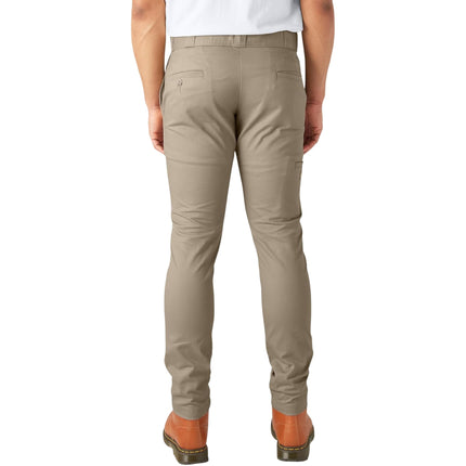 Dickies Men's Skinny Straight Double Knee Work Pants - Durable, Slim Fit, Industrial Uniform & Workwear, Desert Sand, 40W x 32L