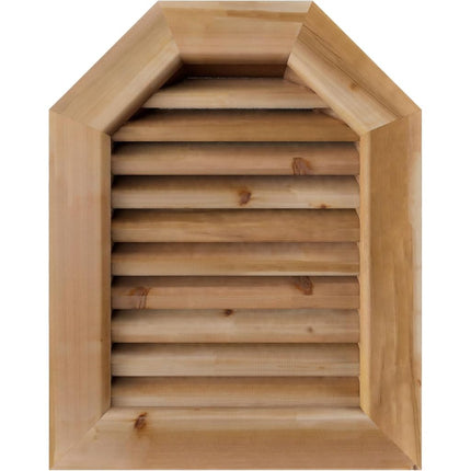 Ekena Millwork GVWOT12X2201SFUWR Smooth Western Red Cedar Vent, 12"W x 22"H (17"W x 27"H Frame Size), Unfinished