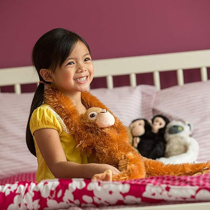 Wild Republic 51 cm Hanging Monkey Chimp Mama with Baby Plush, Chimpanzee, 20"