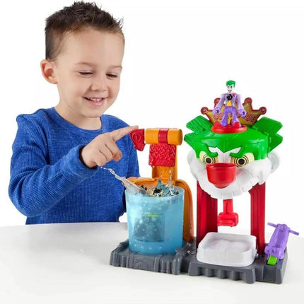 Imaginext DC Super Friends Batman Toy The Joker Funhouse Playset Color Changers with 2 Figures & Accessories for Ages 3+ Years,HMX55