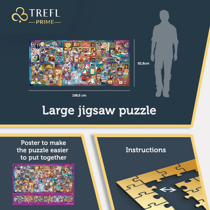 Trefl Prime Puzzle UFT: The Greatest Disney Collection Vol.2-9000 Elements, Disney Heroes, Large Puzzle, Thickest Cardboard, for Adults and Children from 15 Years