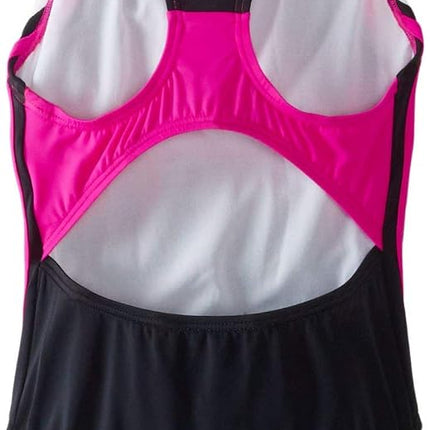 Speedo Girl's Infinity Splice Thick Strap One Piece Swimsuit - New Blush, Size 12