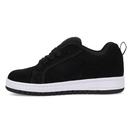 DC Girls Court Graffik Skate Shoe Black/Leopard, Black Leopard Design, 1.5 Little Kid