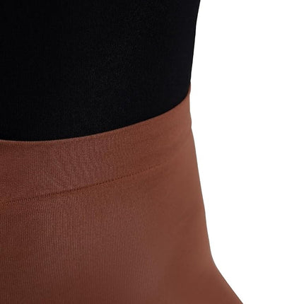 Capezio Women's Self Knit Waist Stirrup Tight, Chestnut, L-x-L