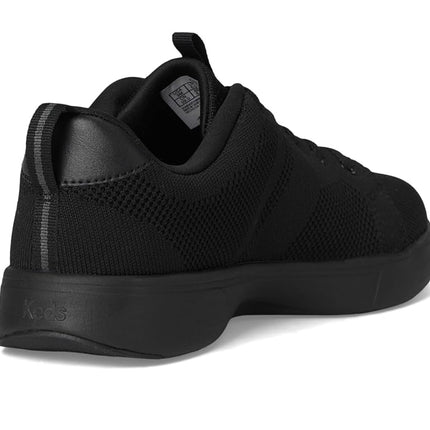 Keds Women's Blisswalk Lace-up Sneaker, Black/Black Knit, 8.5