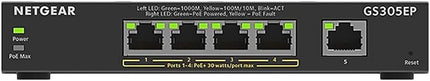 Netgear 5-port Gigabit Ethernet Poe+swi