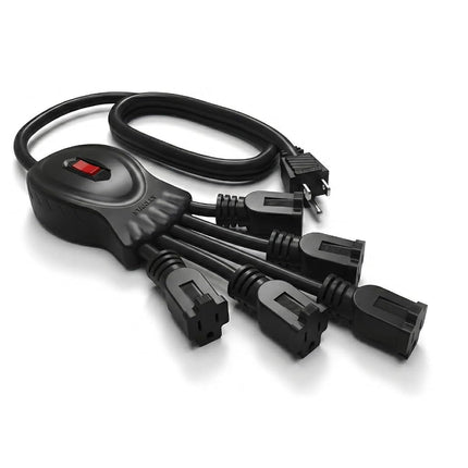 Stanley 31503 PowerSquid 5 Outlet Flexible Outlet Multiplier, Black
