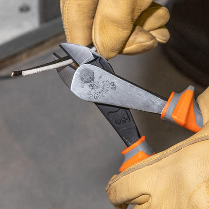 Klein Tools 2288RINS Klein Tools 2288RINS 1000V Insulated Diagonal Cutter Pliers, High Leverage Design, Induction Hardened Knives, 8-Inch