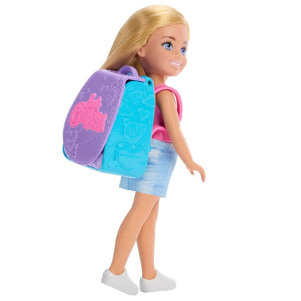 Barbie Family & Friends Cupcake Baking Backpack Blonde Chelsea Doll, Wearable Backpack with Baking Play Pieces, JBF46